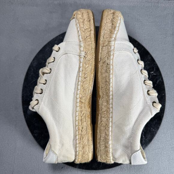 Soludos Floral Embroidered Espadrilles Sneakers Cream Women’s Size 9.5 US - Picture 5 of 9